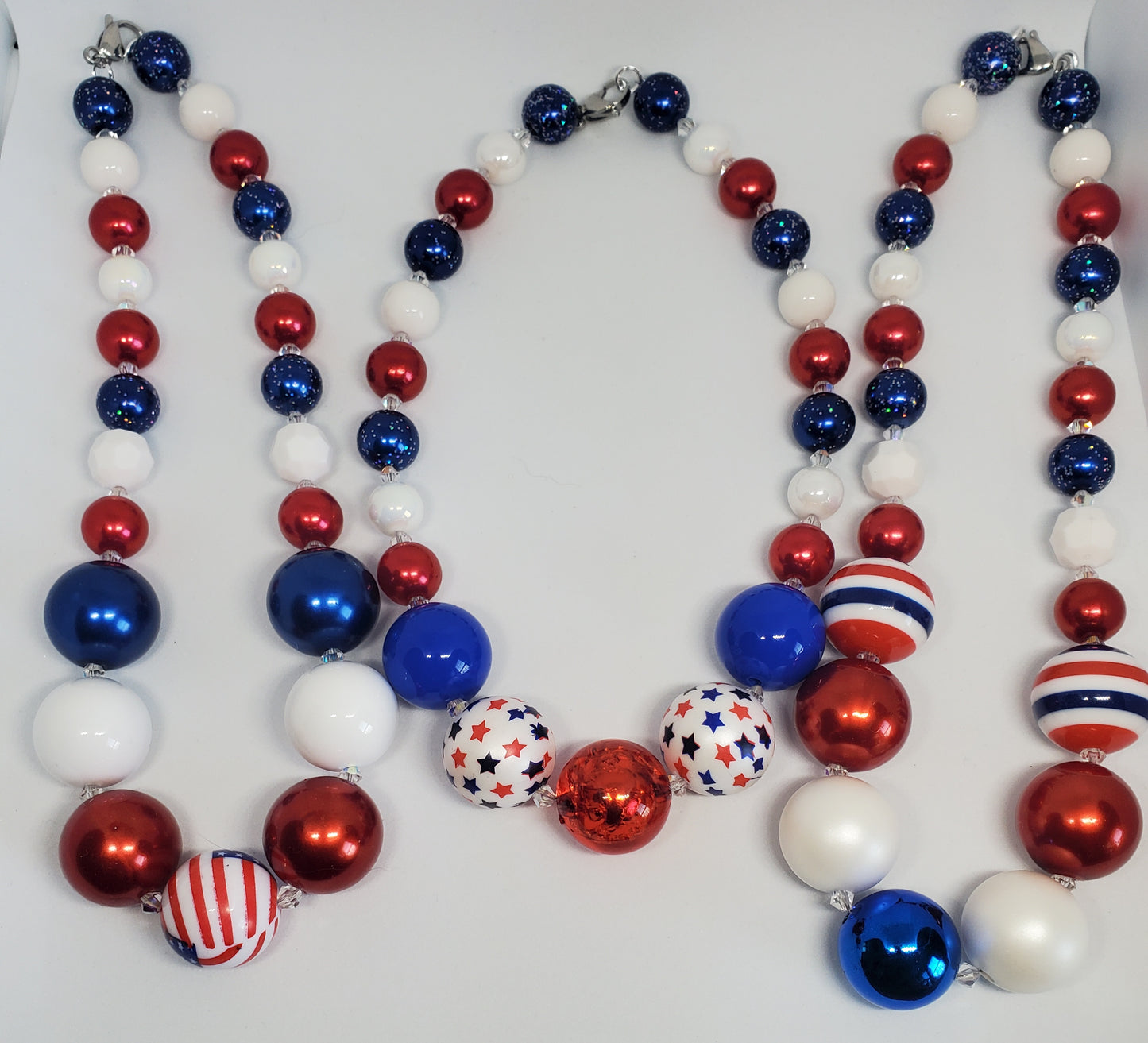 Stars and Stripes Gumball Necklace