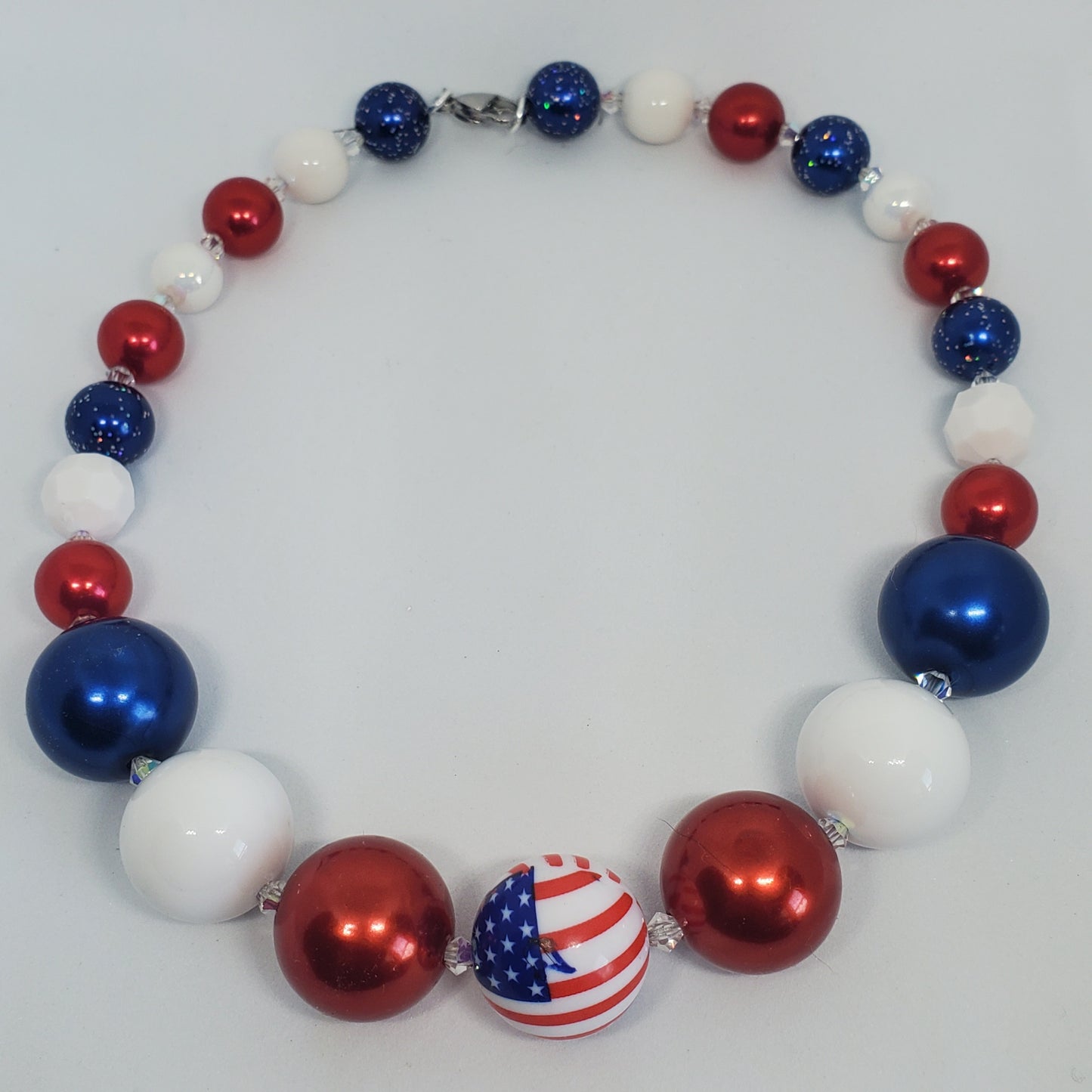 Stars and Stripes Gumball Necklace
