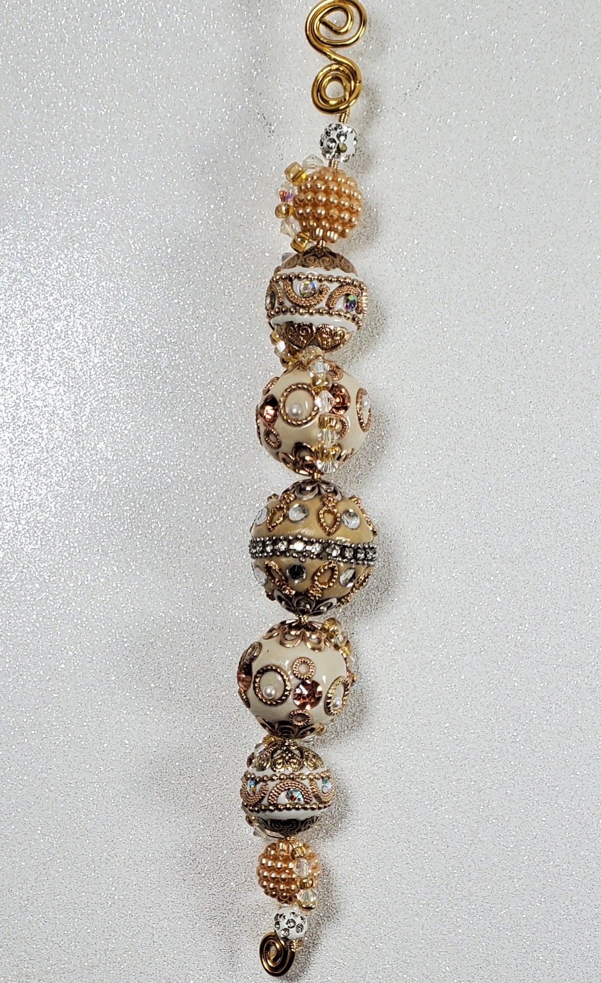 Vintage Glamour Beaded Ornament