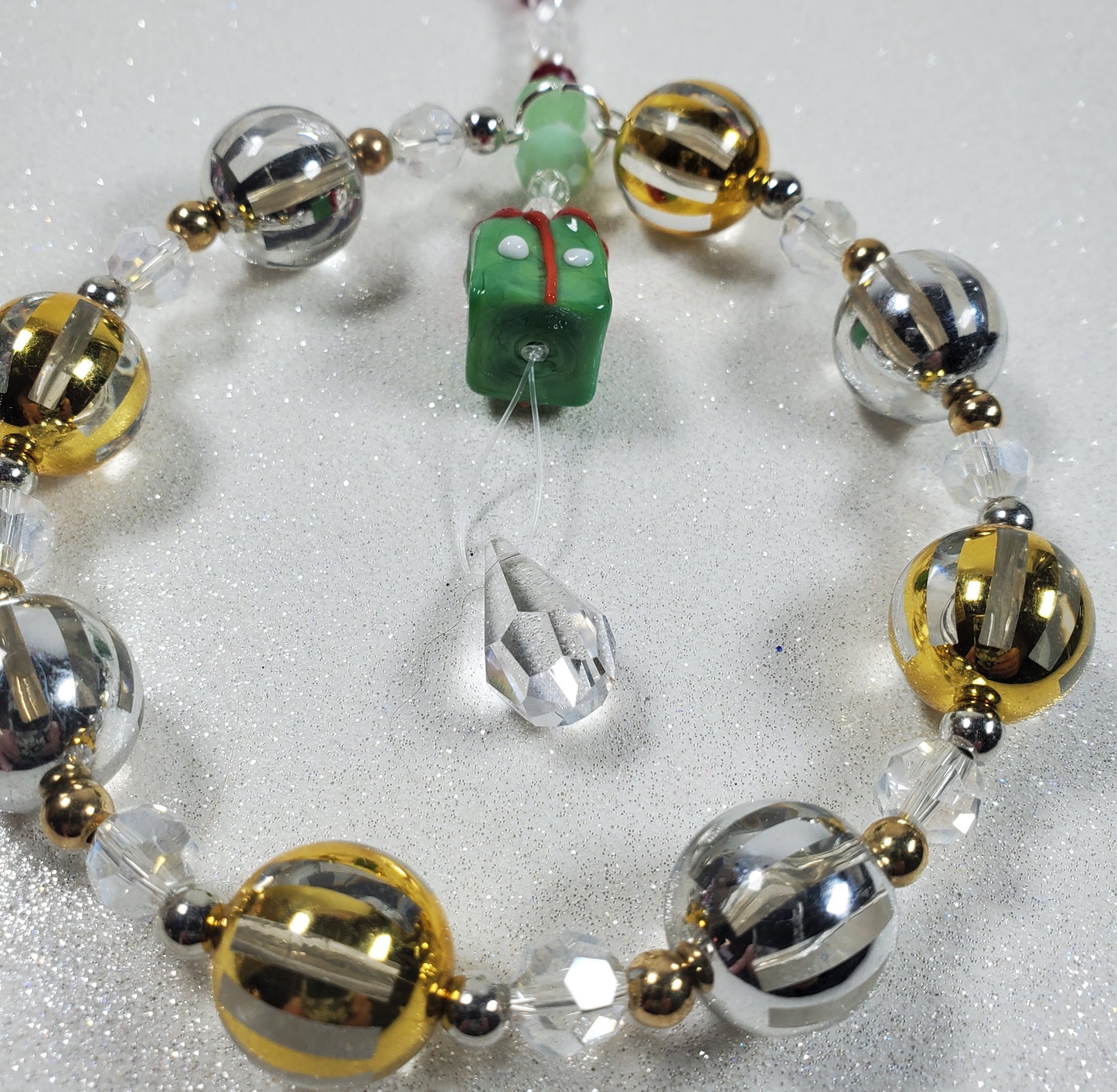 Happy Holidays Beaded Suncatcher