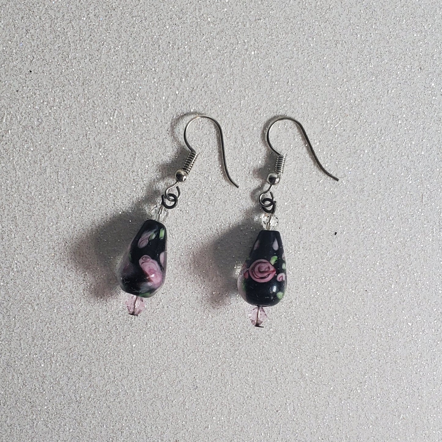 Vintage Fashion: Rose Drop Earrings