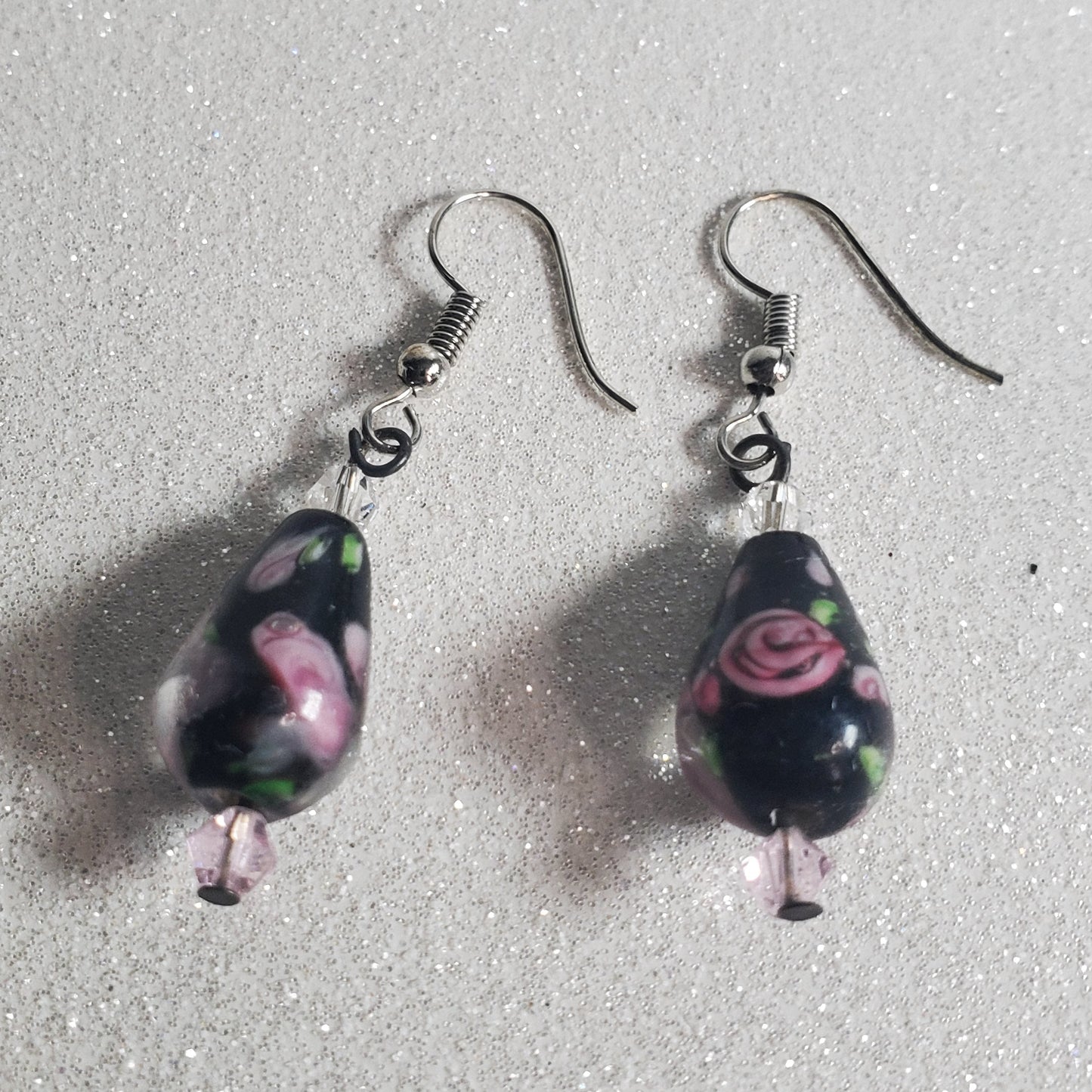 Vintage Fashion: Rose Drop Earrings