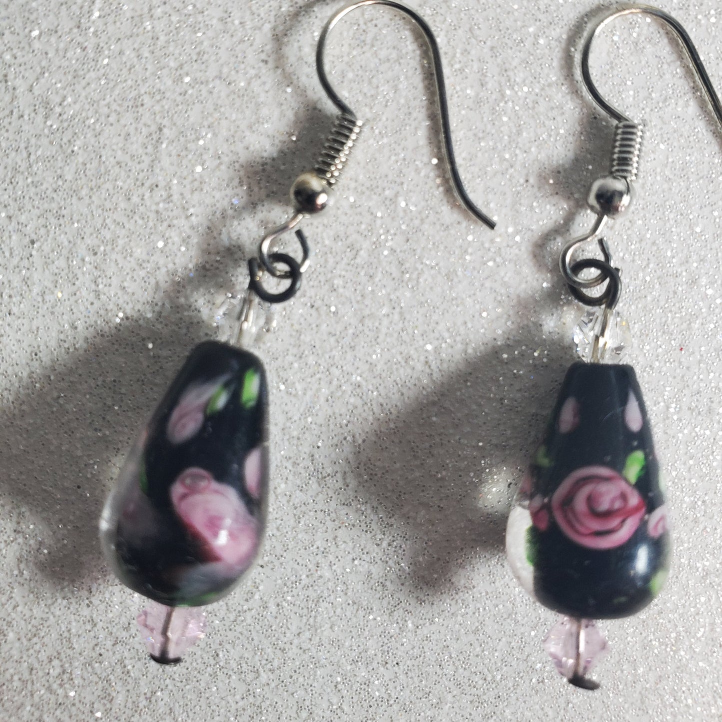 Vintage Fashion: Rose Drop Earrings