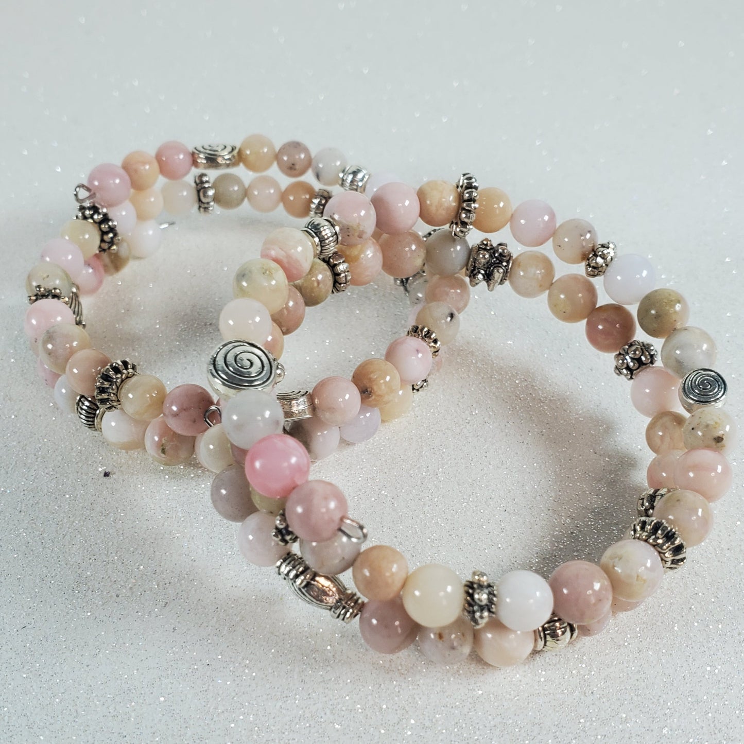 Gemstone Bracelet: Pink Opal Cuff