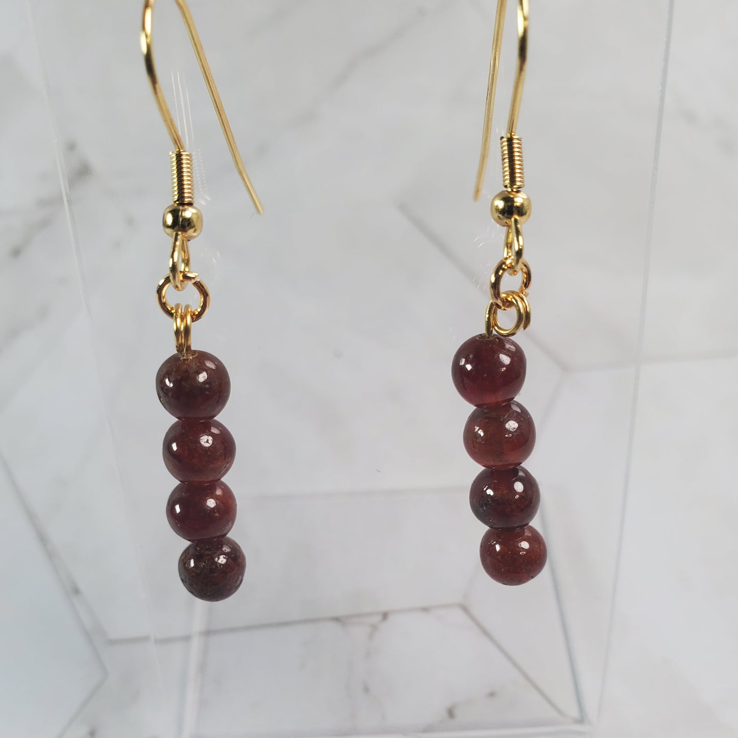 Gemstone Earrings: Hessonite Garnet