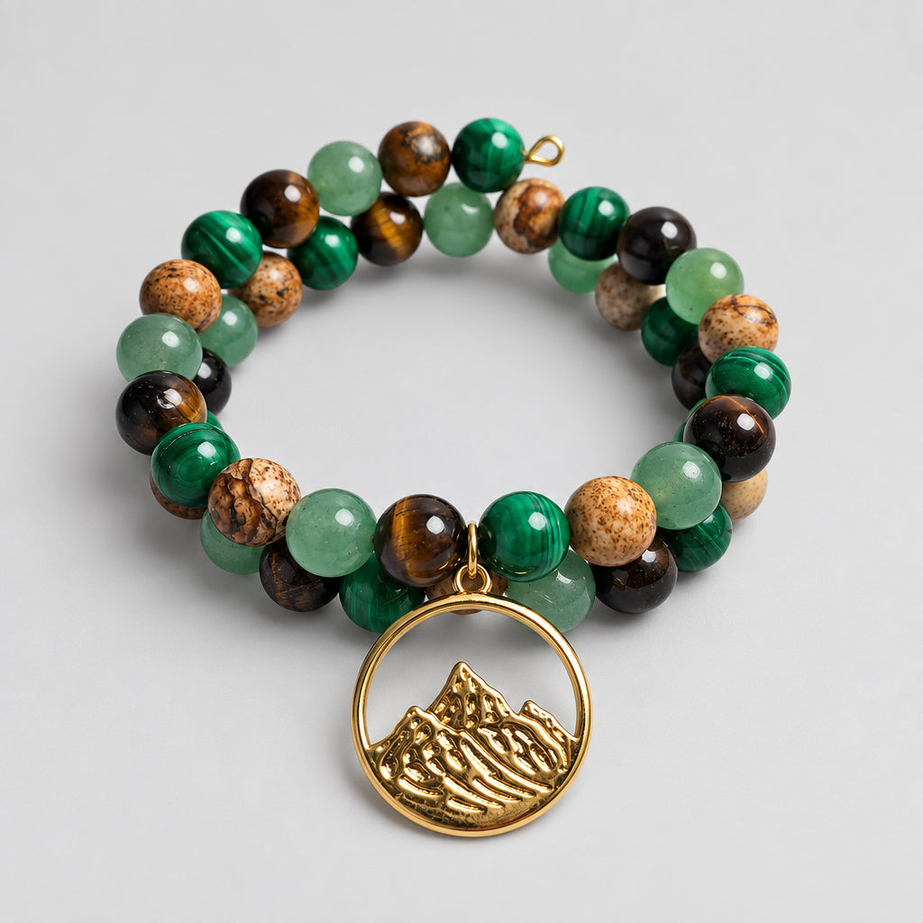 Four Elements Intention Gemstone Bracelet – Earth, Water, Air & Fire