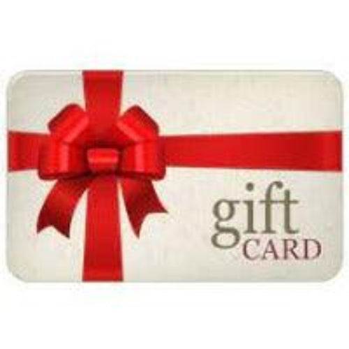 Thorneapple Designs Gift Card with red bow and text gift card on white background