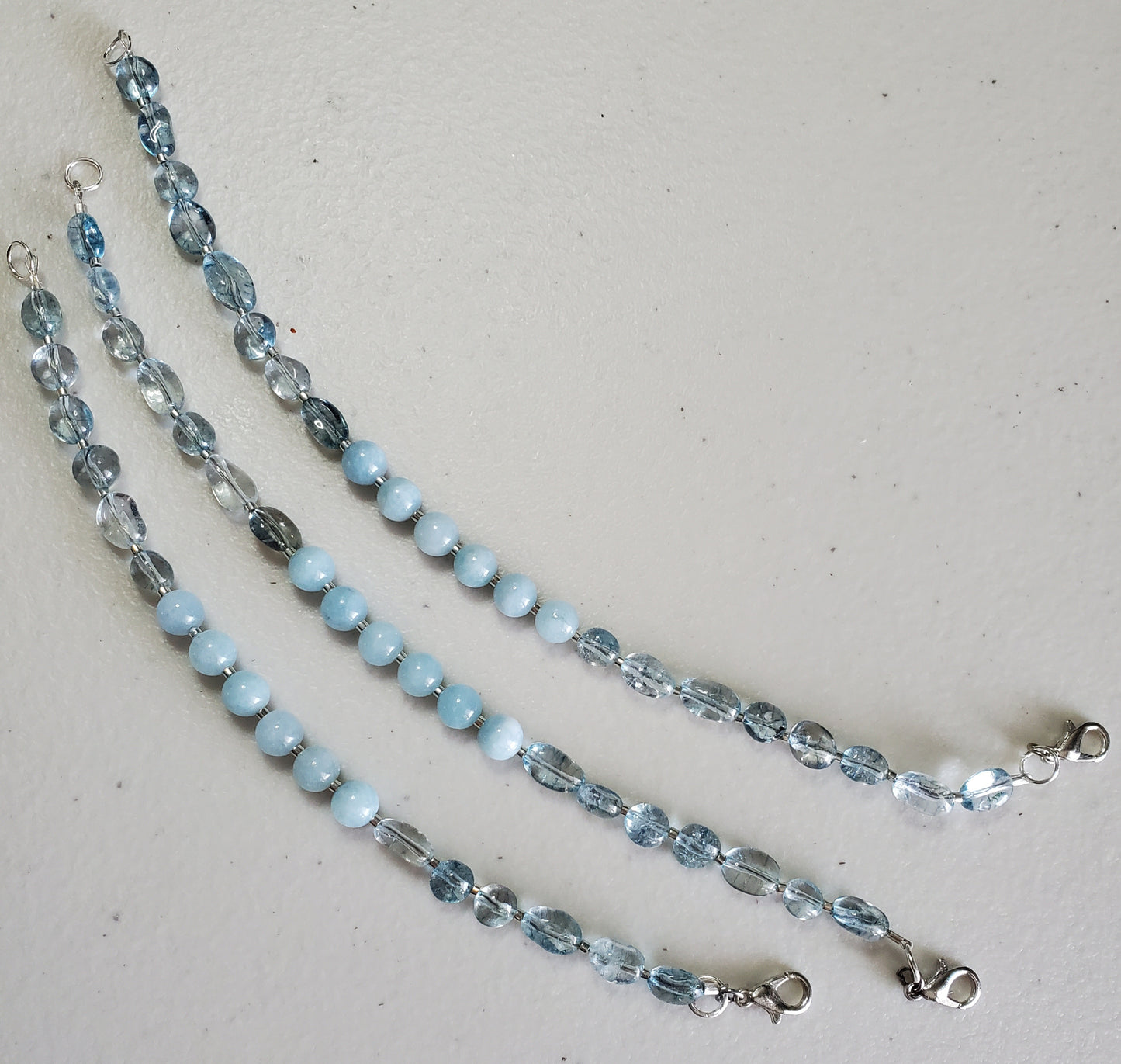 Gemstone Jewelry Set – Aquamarine Necklace & Bracelet Duo