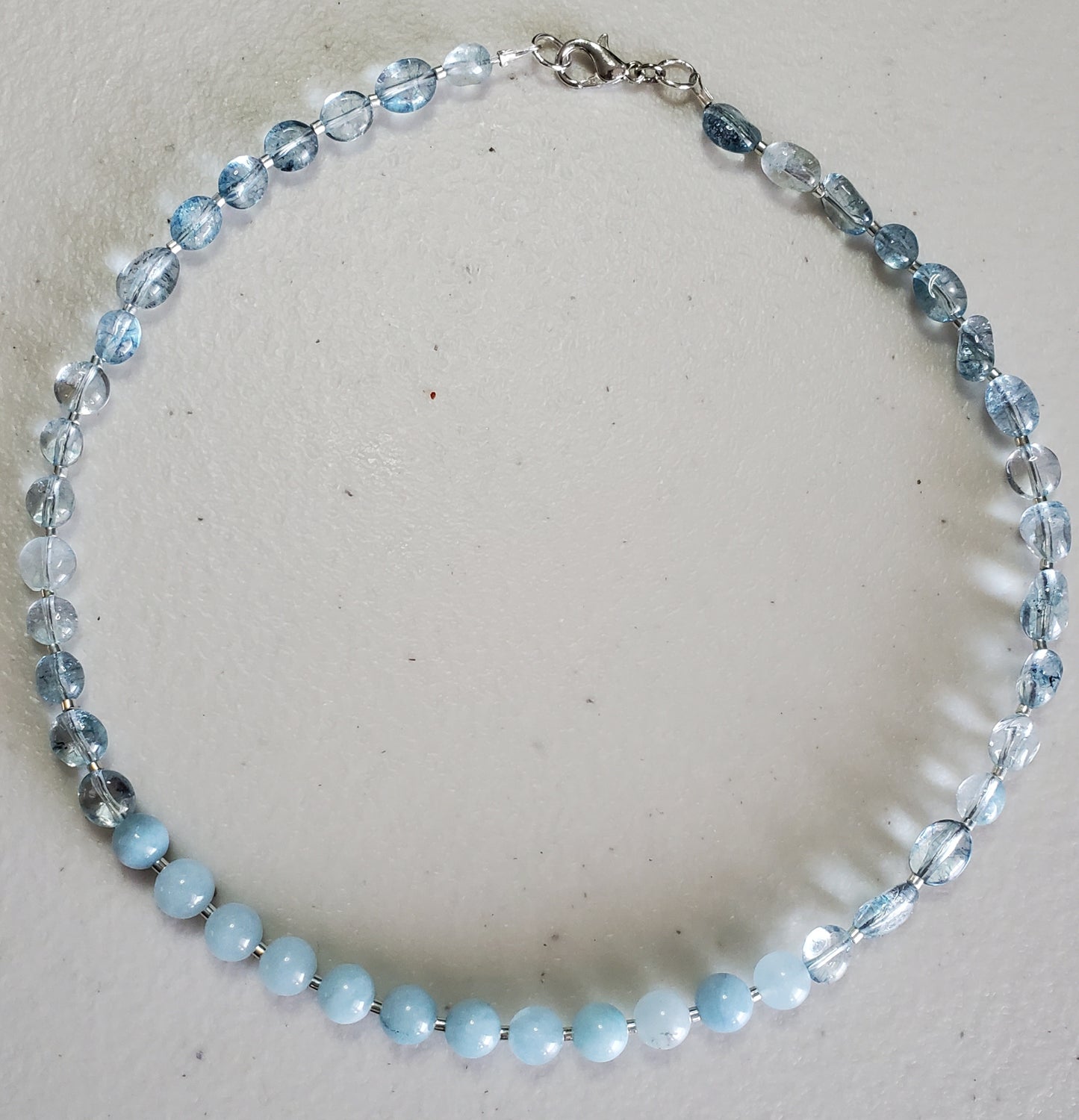 Gemstone Jewelry Set – Aquamarine Necklace & Bracelet Duo