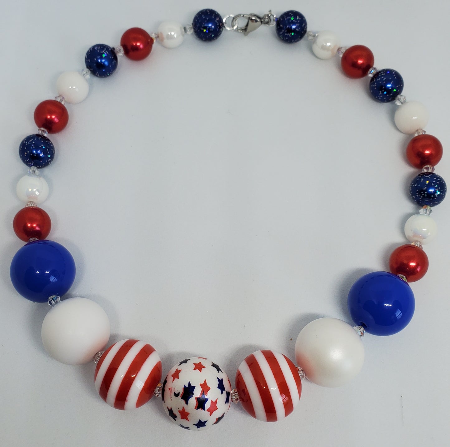 Stars and Stripes Gumball Necklace