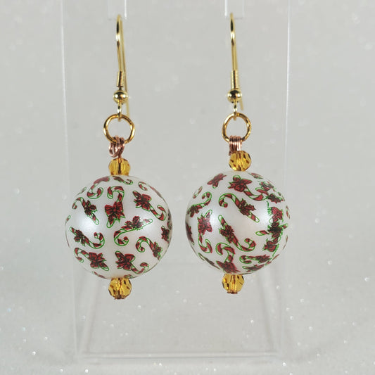 Holiday Earrings: Festive Christmas Ball Earrings