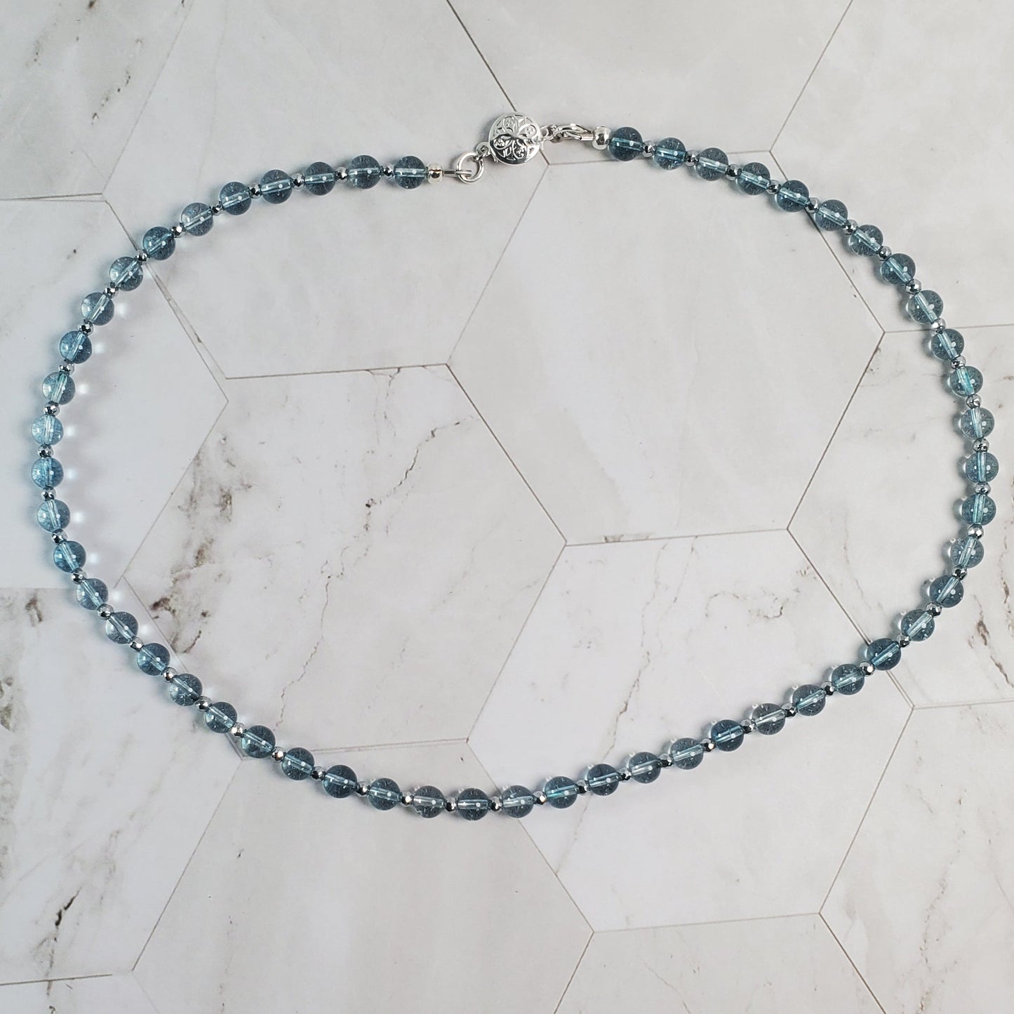 Gemstone Necklace: Blue Topaz