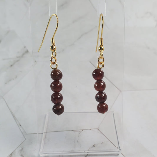 Gemstone Earrings: Hessonite Garnet