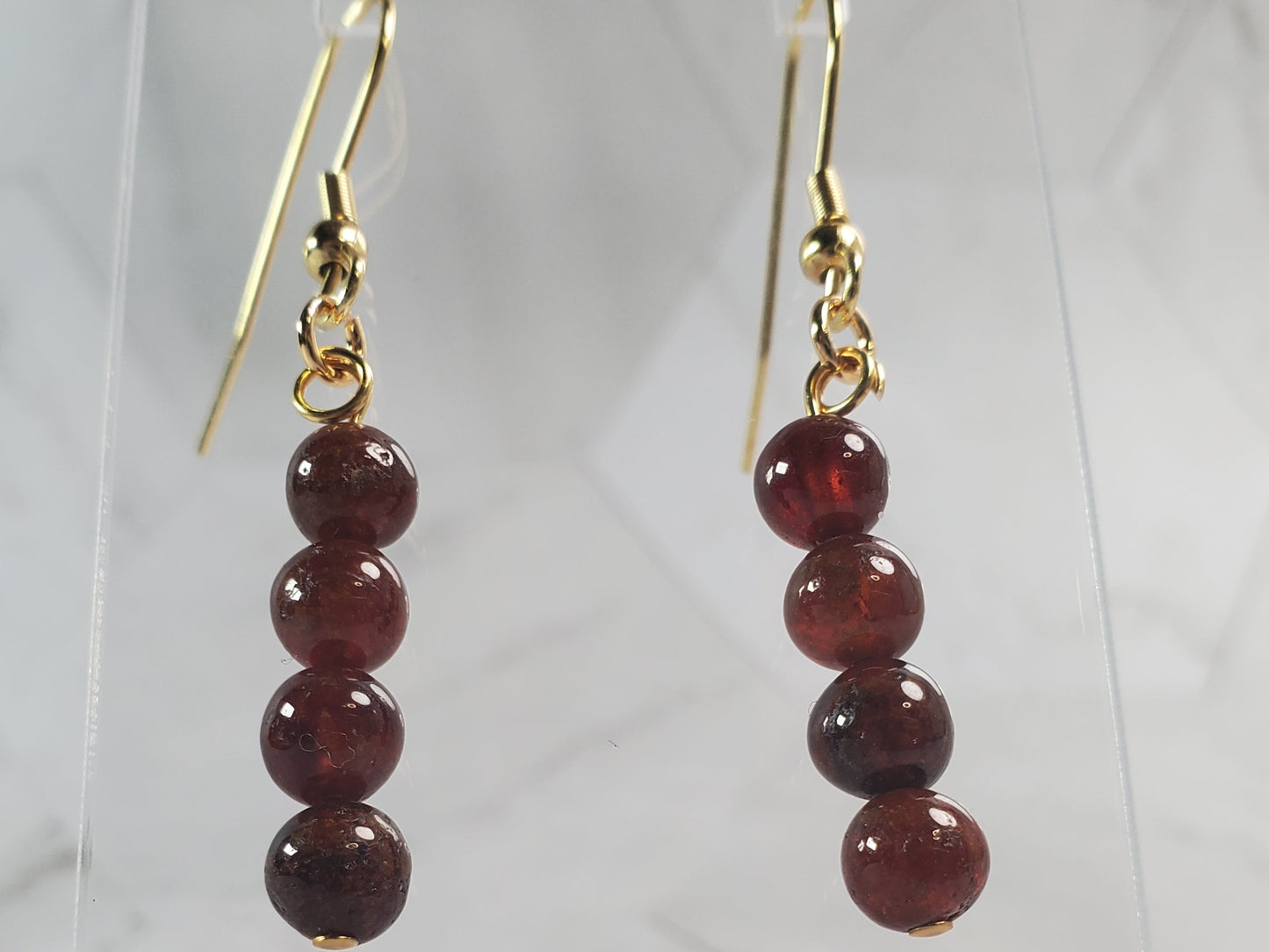 Gemstone Earrings: Hessonite Garnet