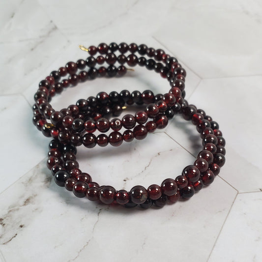 Beaded bracelet on a marble surface