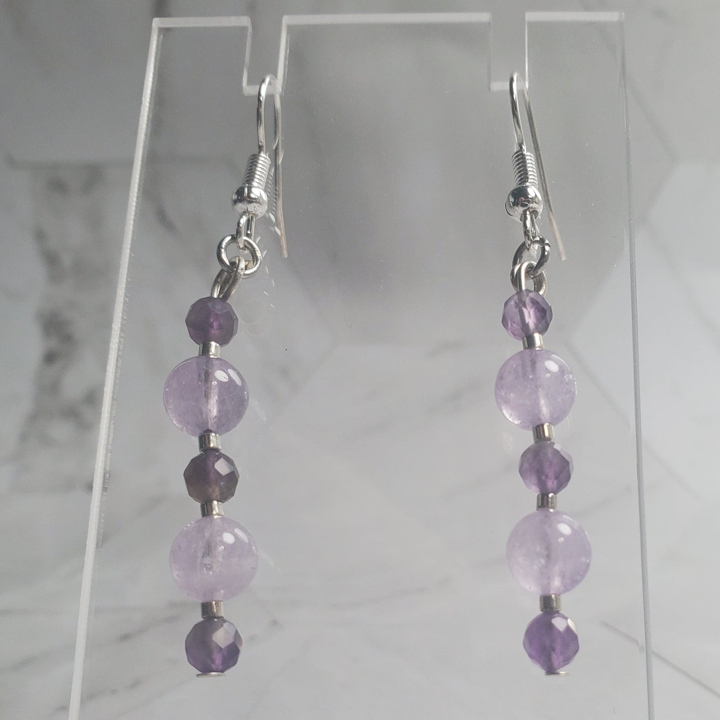 Gemstone Earrings: Amethyst