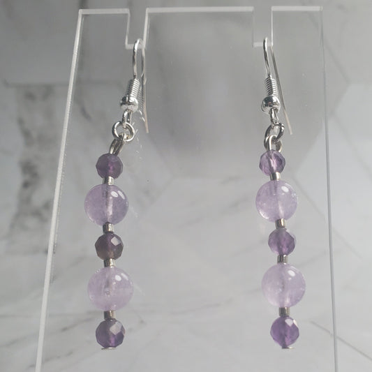 Gemstone Earrings: Amethyst