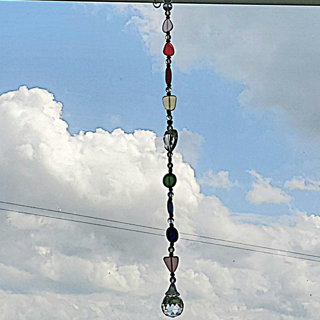 Crystal Suncatcher: Sea Glass Rainbow Suncatcher
