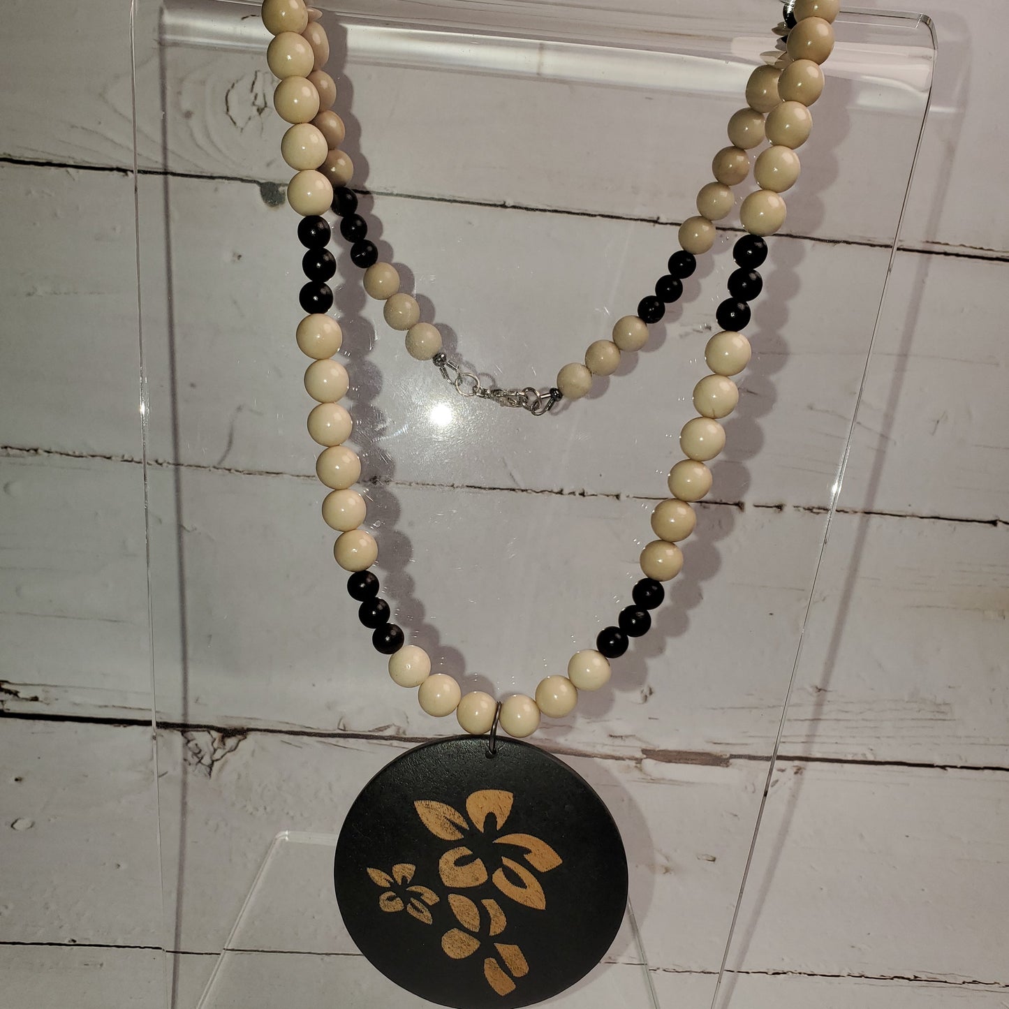 Gemstone Necklace: Fossil Jasper with Pendant