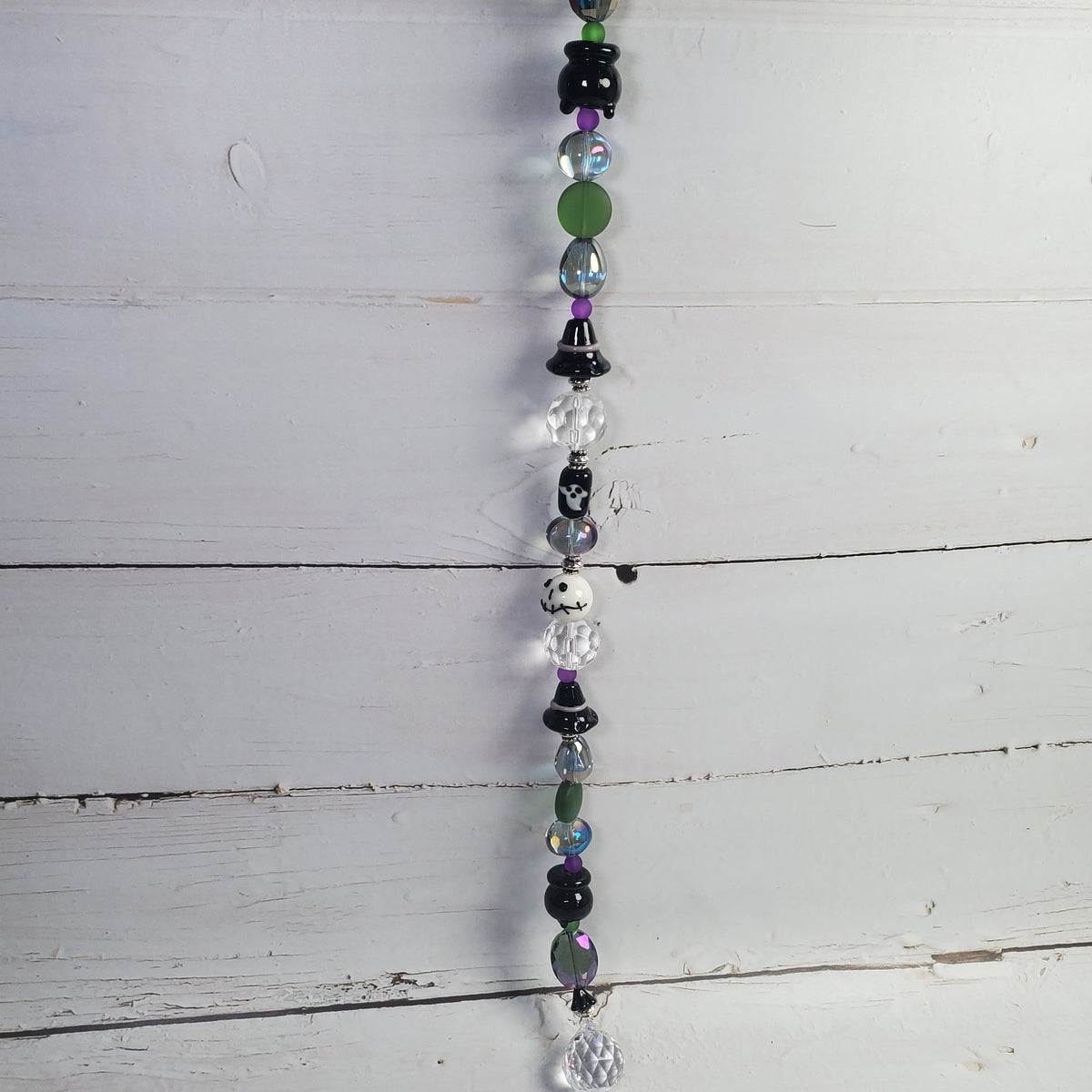 Witch’s Cauldron Crystal Suncatcher – Halloween Window Prism Décor