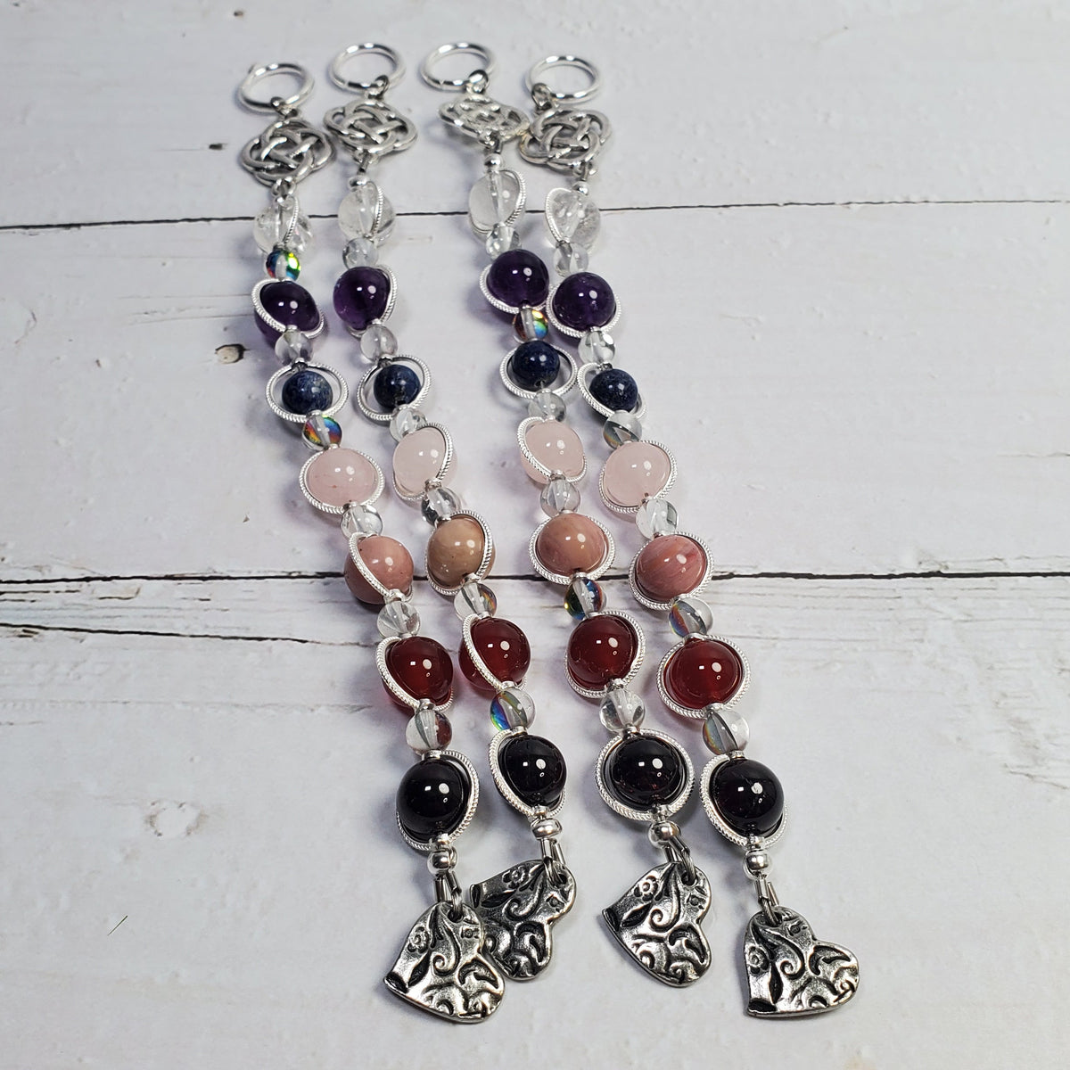 Love & Relationships Intention Wall Hanger – Gemstone & Endless Knot Décor