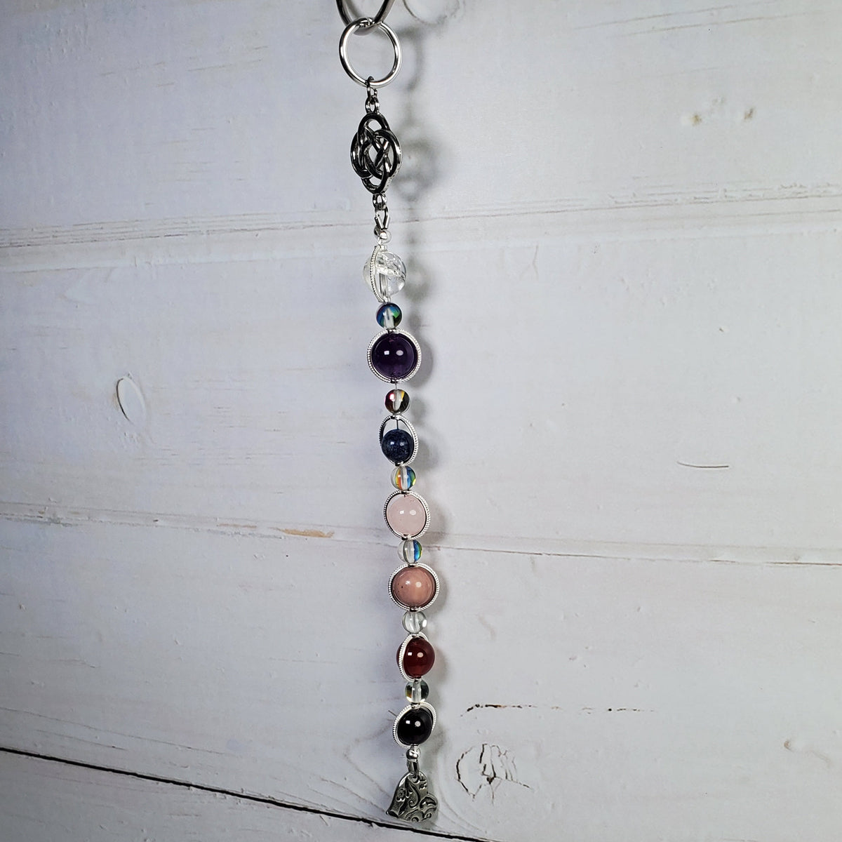 Love & Relationships Intention Wall Hanger – Gemstone & Endless Knot Décor
