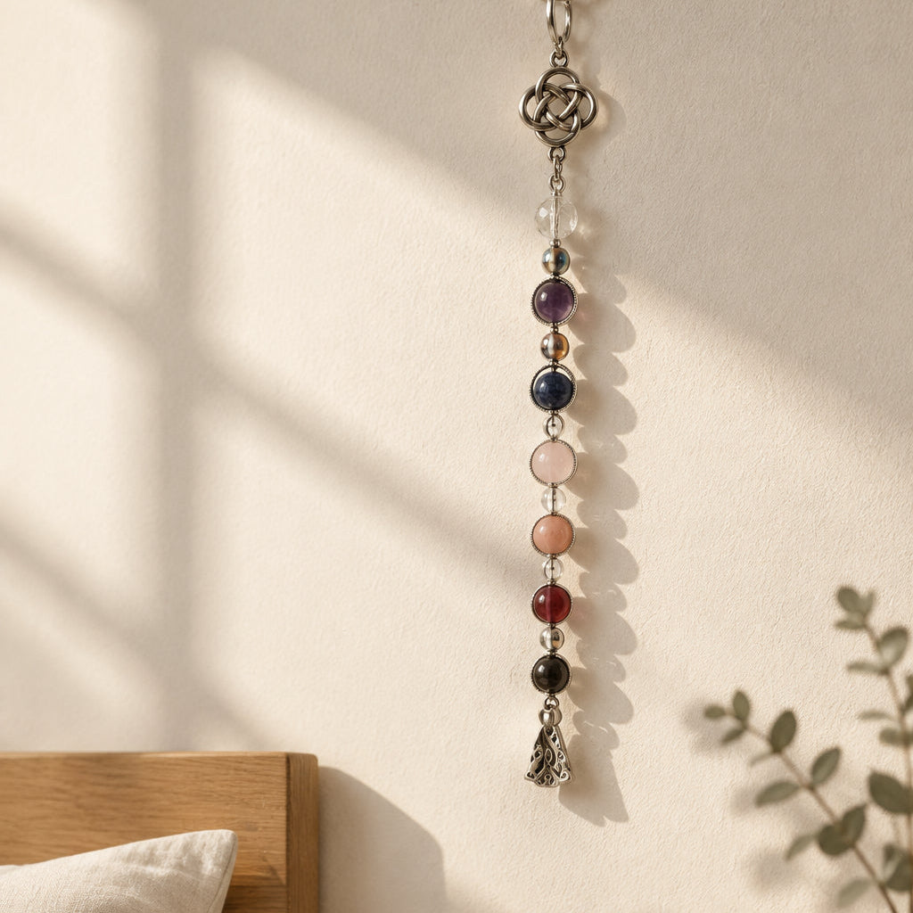 Love & Relationships Intention Wall Hanger – Gemstone & Endless Knot Décor