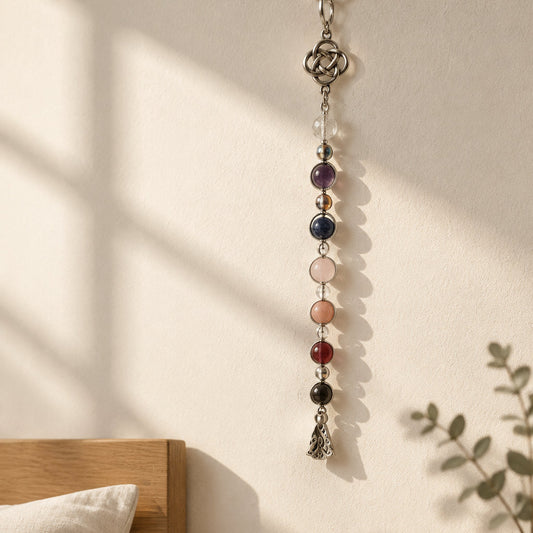 Love & Relationships Intention Wall Hanger – Gemstone & Endless Knot Décor