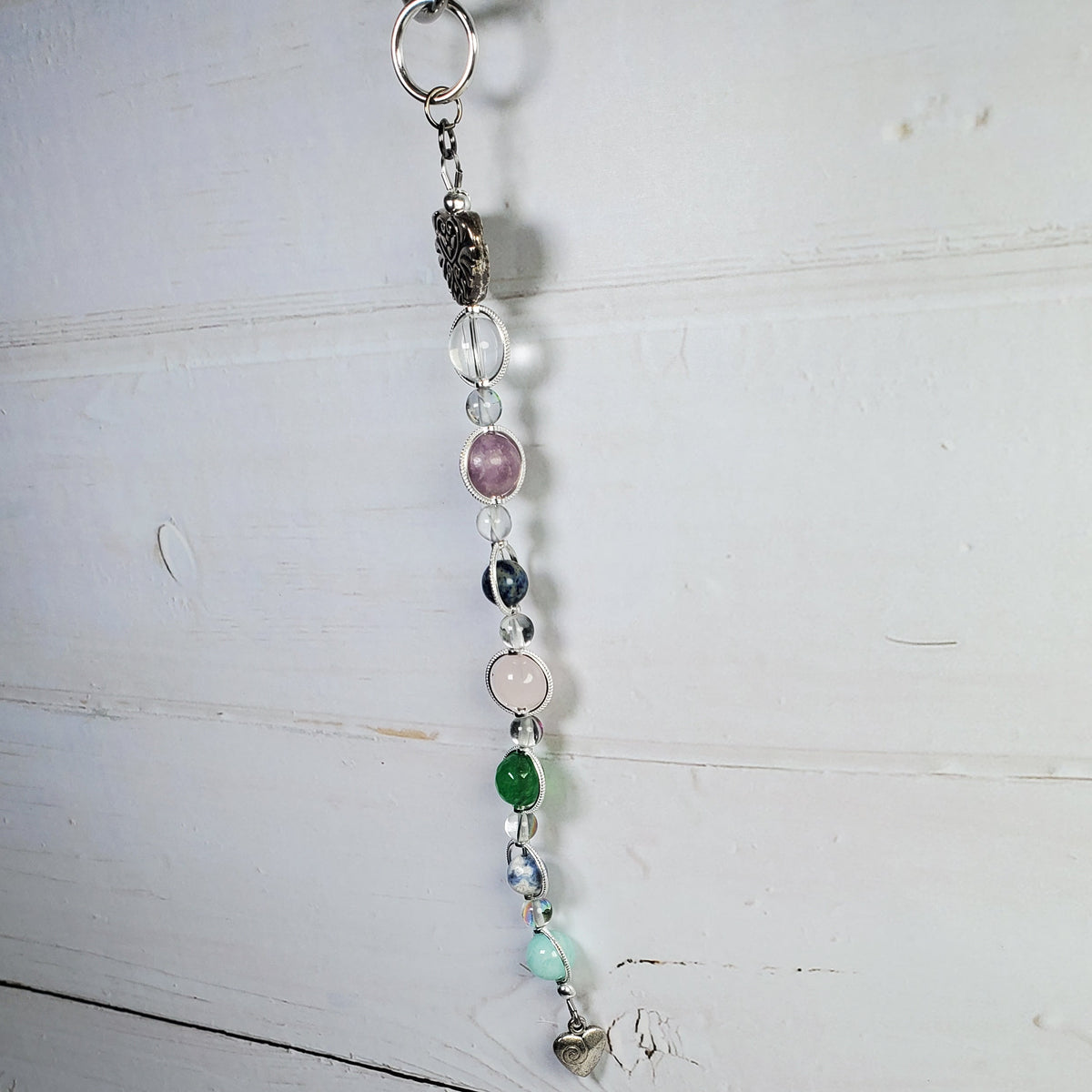 Open Heart Intention Wall Hanger – Heart & Gemstone Spiritual Décor