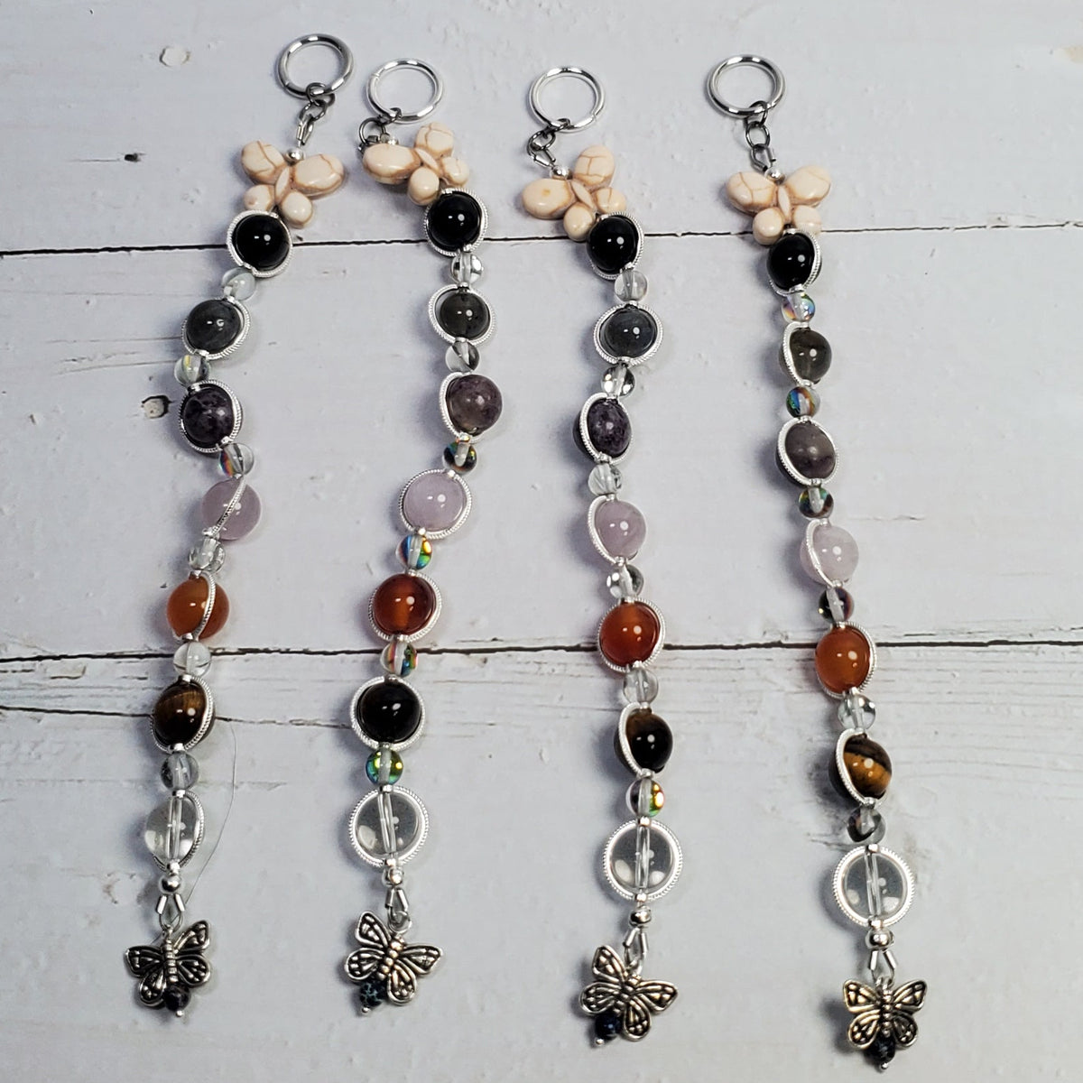 Release & Renew Intention Wall Hanger – Butterfly & Gemstone Spiritual Décor
