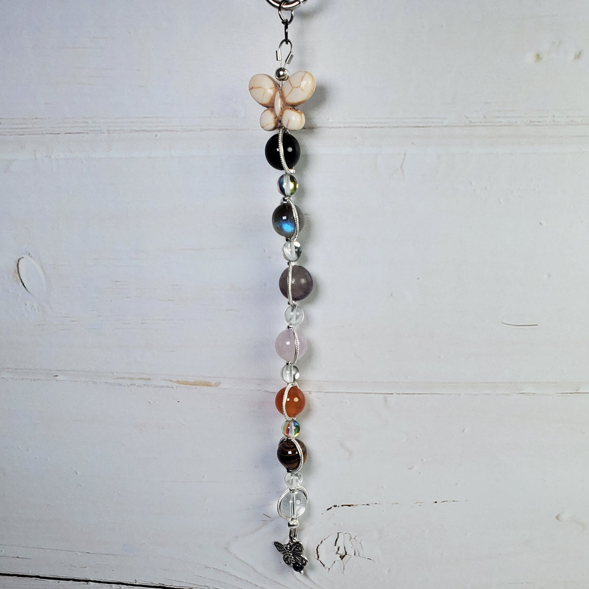 Release & Renew Intention Wall Hanger – Butterfly & Gemstone Spiritual Décor