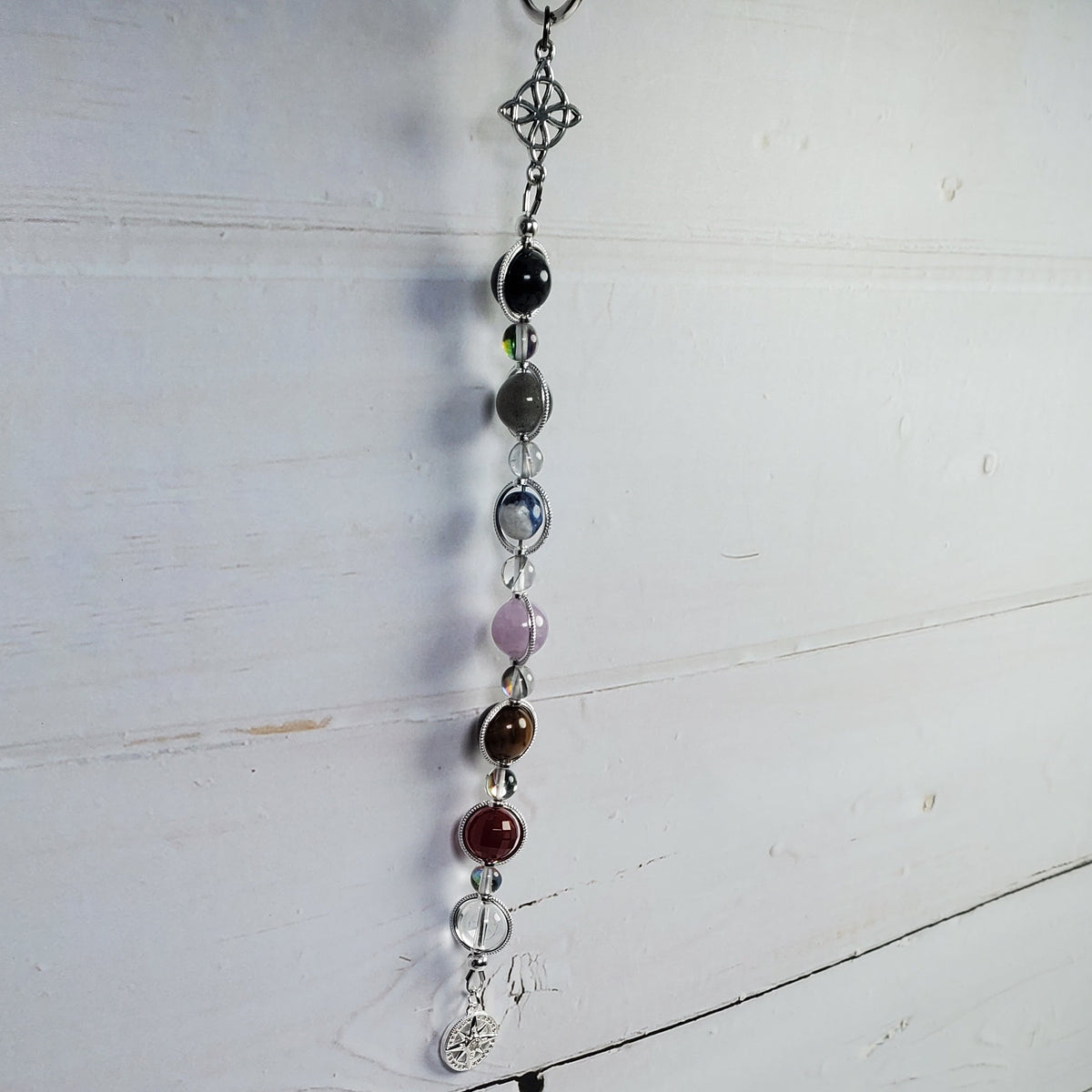 Find Your Path Intention Wall Hanger – Compass & Gemstone Spiritual Décor