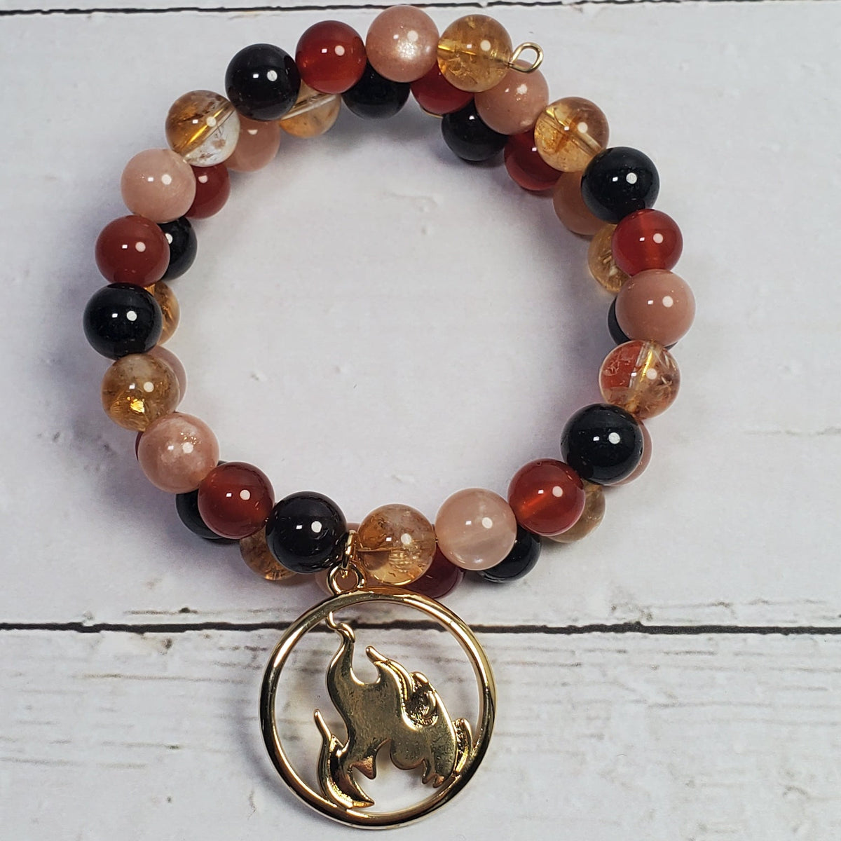 Four Elements Intention Gemstone Bracelet – Earth, Water, Air & Fire