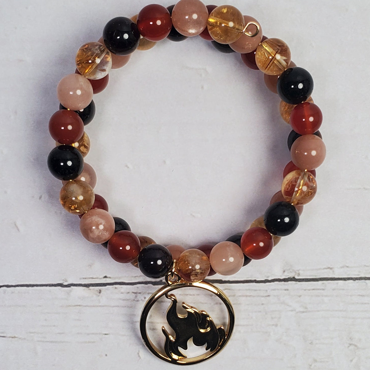 Four Elements Intention Gemstone Bracelet – Earth, Water, Air & Fire