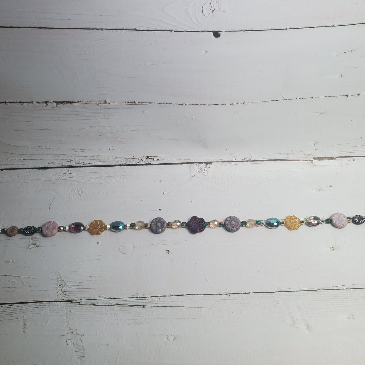 19-Inch Crystal Suncatcher with Lavender & Purple Czech Glass Flowers – 30mm Rainbow Prism Window Hanging