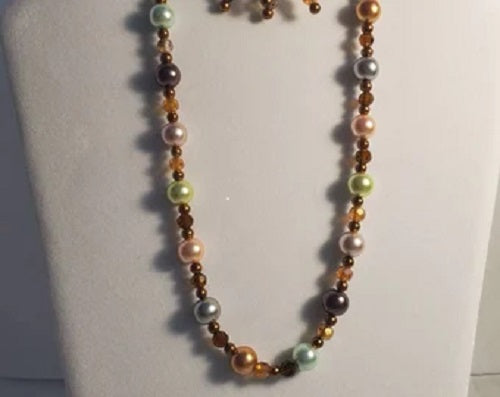 Fall Pearl and Crystal Jewelry Set – Seasonal Elegance You’ll Love