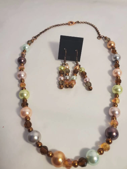 Fall Pearl and Crystal Jewelry Set – Seasonal Elegance You’ll Love