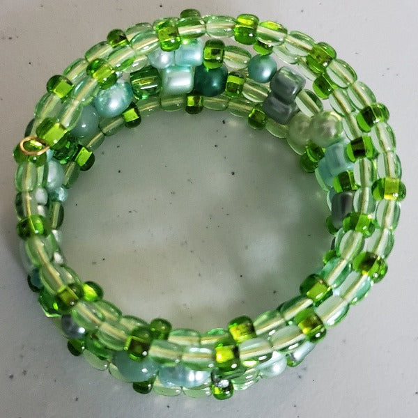 Meadow Green Coil Bracelet