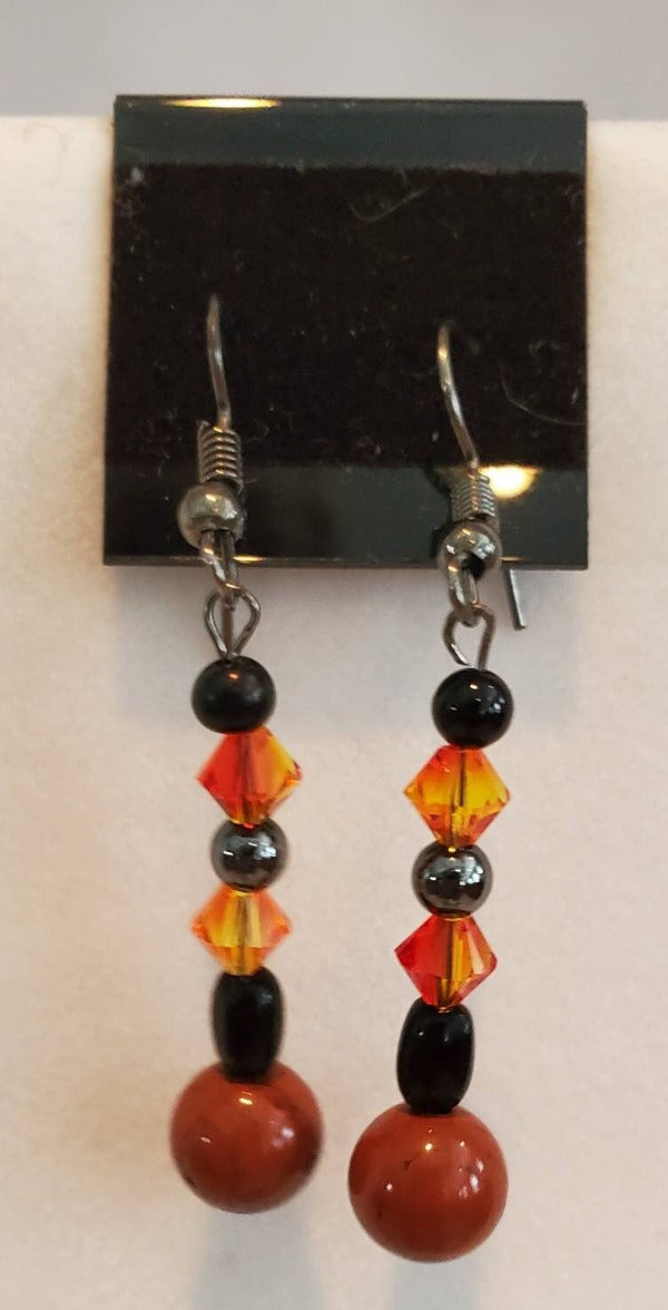 Fire and Flame Necklace and earrings