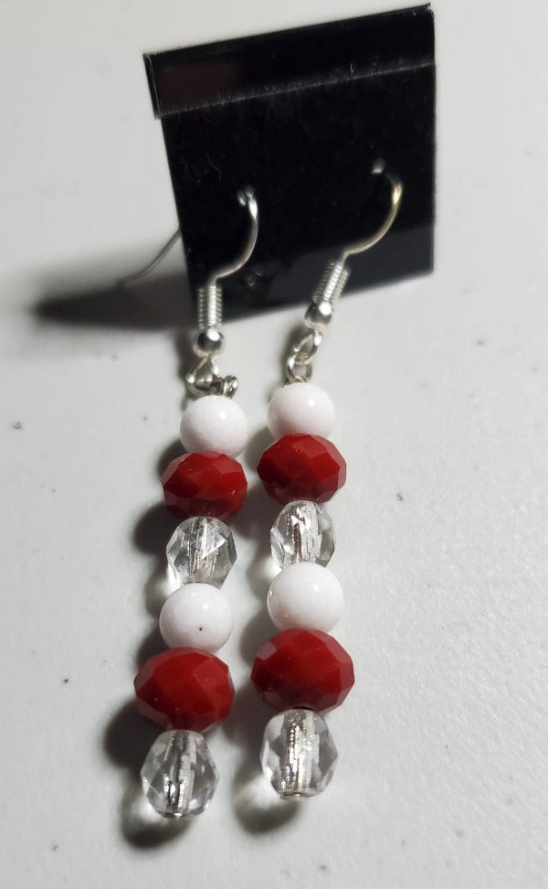 Peppermint necklace and earring set