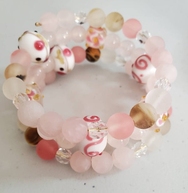 Blushed Floral Cuff Bracelet