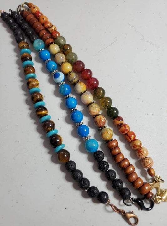 Men's Semiprecious Beaded Bracelet