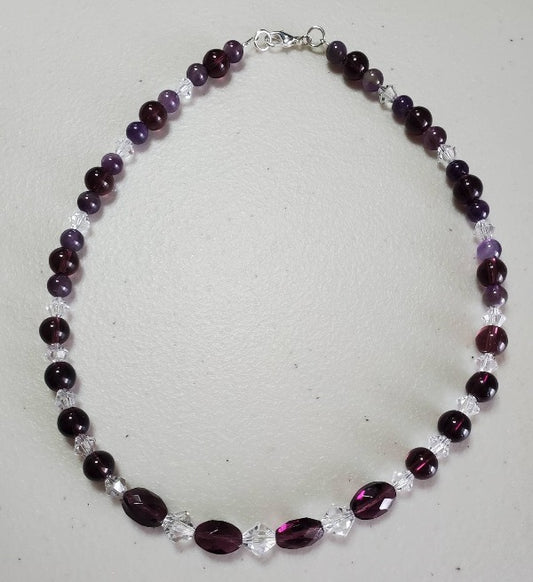 Amethyst and Crystal Necklace