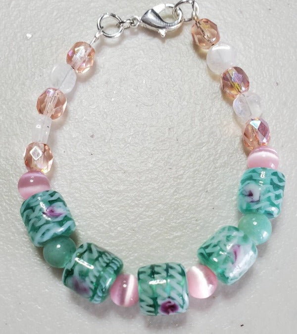Pink and Green Bracelet