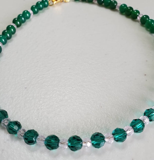 Emerald and Crystal Choker Necklace
