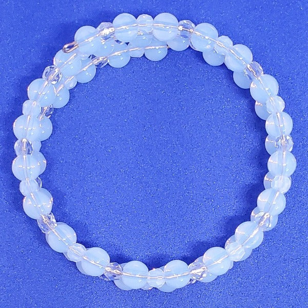 Opalite and Crystal Cuff Bracelet