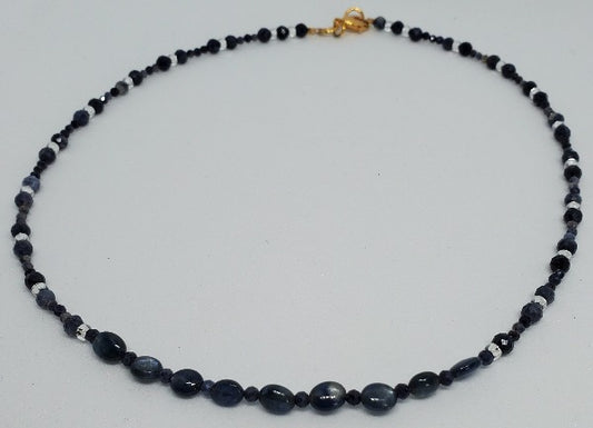 Sapphire and Crystal Choker Necklace