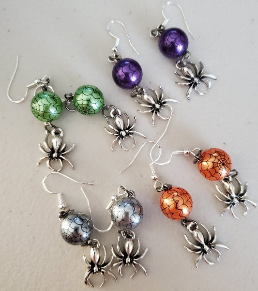 Spiderweb Dangle Earrings